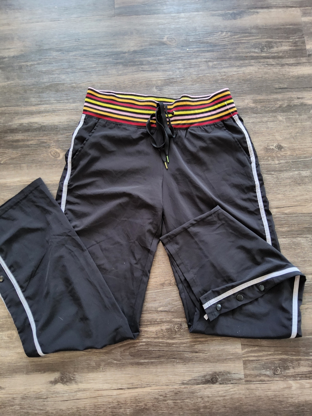NWOT C&C California Black with Rainbow Stripes Joggers/Althetic Pants